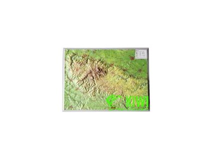 nástěnná mapa Harz 1:200 t. reliéfní 38x29 cm