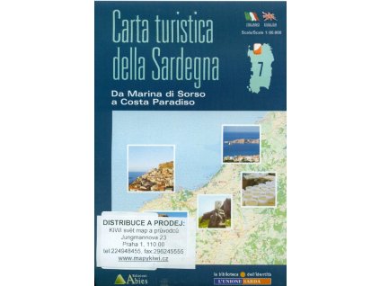 mapa Da Marina di Sorso, Costa Paradiso 1:60 t. (Sardínie)
