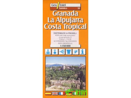 mapa Granada, La Alpujara, Costa Tropical 1:150 t.