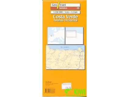 mapa Costa Verde occidental 1:150 t.