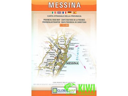 mapa Messina provincie 1:150 t. + Isole Eolie o Lipari 1:200 t.