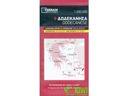 mapa Dodecanese 1:200 t. voděodolná (Dodekanské ostrovy)