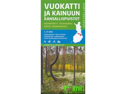 mapa Vuokatti ja Kainuun 1:25 t.