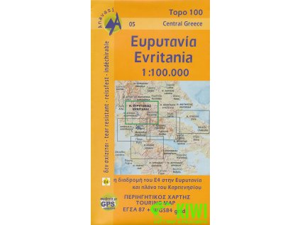 mapa Evritania 1:100 t. voděodolná