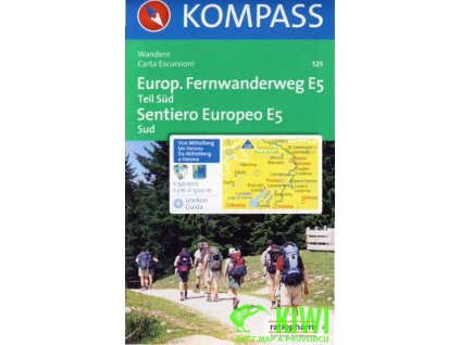 Europaischer Fernwanderweg E5 Teil Sud 1:50 t.