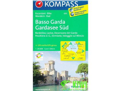 Basso Garda,Gardasee Süd 1:25 t. laminovaná