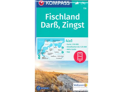Dars, Zingst, Fischland 1:50 t. laminovaná