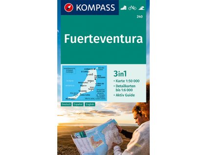 Fuerteventura, turistická mapa (Kompass, 240)