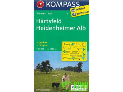 Härtsfeld,Heidenheimer Alb 1:50 t. laminovaná