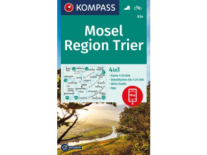 Mosel region Trier 1:50 t. laminovaná