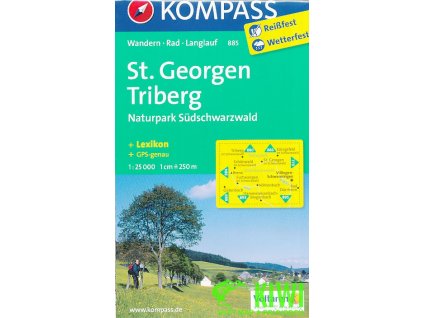 St.Georgen, Triberg (jižní Schwarzwald) 1:25 t. laminovaná