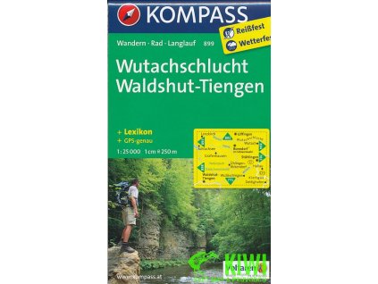 Wutachschlucht, Waldshut-Tiengen 1:25 t. laminovaná