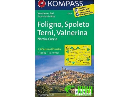 Foligno,Spoleto,Terni,Valnerina 1:50 t. laminovaná