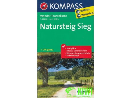 Natursteig Sieg 1:50 t. laminovaná