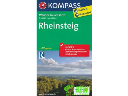 Rheinsteig (Bonn-Koblenz-Wiesbaden) 1:50 t. laminovaná