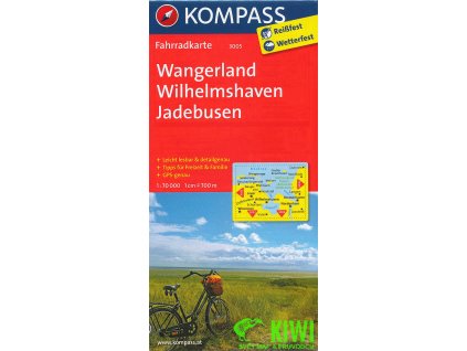 Wangerland,Wilhemshaven,Jadebusen 1:70 t. laminovaná