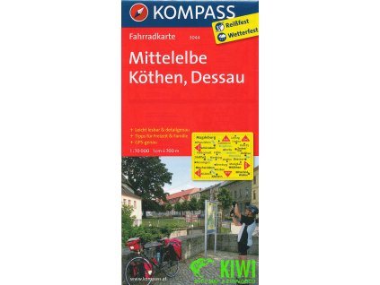 Mittelelbe,Kothen,Dessau 1:70 t. laminovaná