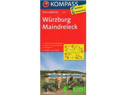 Wurzburg,Maindreieck 1:70 t. laminovaná