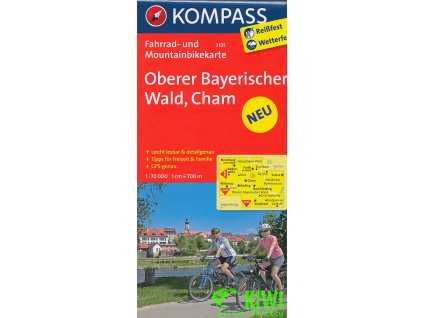 Oberer Bayerischer Wald, Cham 1:70 t. laminovaná