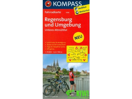 Regensburg und Umgebung 1:70 t. voděodolná