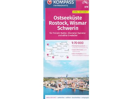 Ostseekuste Rostock,Wismar,Schwerin 1:70 t. lamino