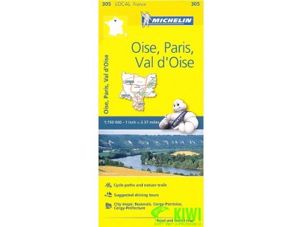 mapa Oise,Paris,Val-d'Oise 1:150 t.