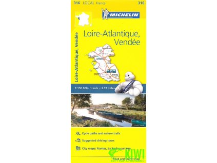 mapa Loire-Atlantique,Vendée 1:150 t.