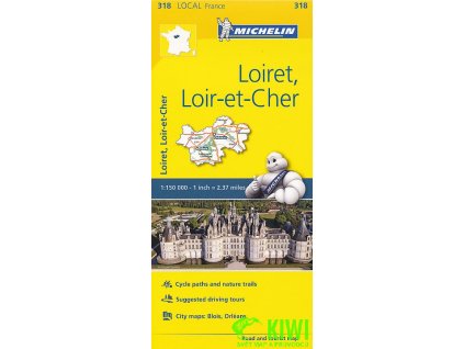 mapa Loiret,Loir-et-Cher 1:150 t.