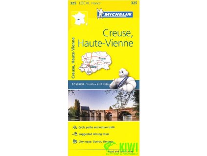 mapa Creuse, Haute-Vienne 1:150 t.