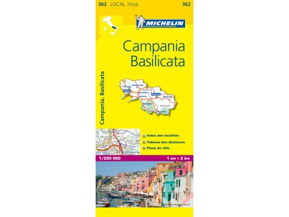mapa Campania, Basilicata 1:200 t.