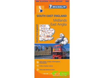 mapa Southeast England 1:400 t.