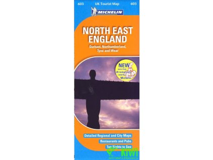mapa North east England 1:400 t. lamino