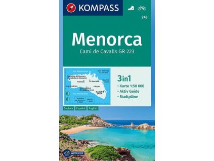 Menorca, turistická mapa (Kompass - 243)