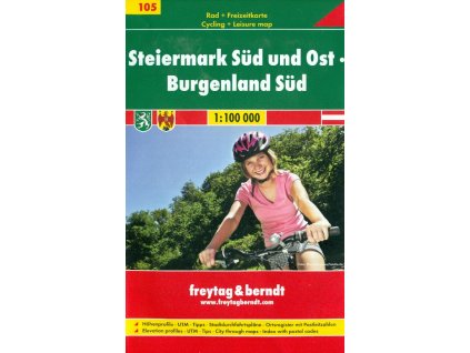 cyklomapa Steiermark sud und ost, Burgenland sud 1:100 t.