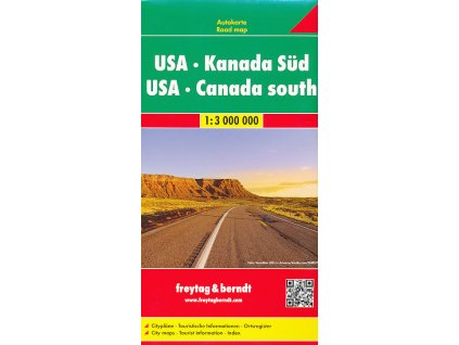 mapa USA,Kanada süd 1:3 mil.
