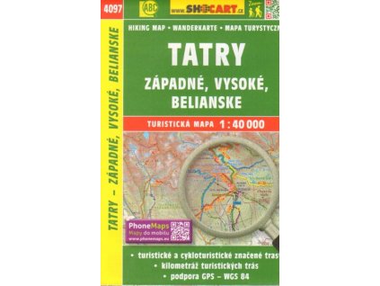 Tatry - Vysoké, Západné, Belianské - turistická mapa Shocart č.473