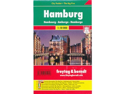plán Hamburg 1:10 t. kapesní laminovaný