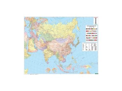 nástěnná mapa Asie - polit., 154x120 cm