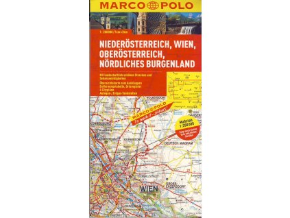 mapa Rakousko 1-Nieder-Ober Osterreich, Wien 1:200 t.