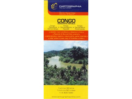 mapa Congo Demokratic Republic 1:3 mil.