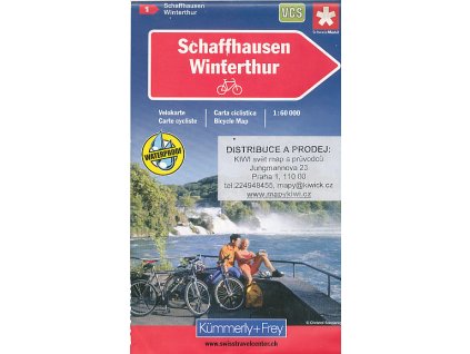 cyklomapa Schaffhausen, Winterthur 1:60 t. (č.1) voděodolná