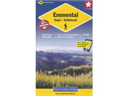mapa Emmental, Napf, Entlebuch 1:60 t. (č.10) voděodolná