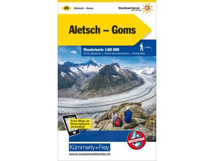 mapa Aletsch, Lotschental, Goms 1:60 t.