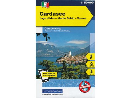 mapa Lago di Garda, Lago d'Idro, Monte Baldo, Verona 1:50 t. la