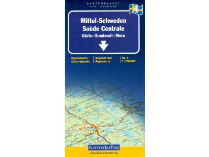 mapa Mittel-Schweden 1:250 t.