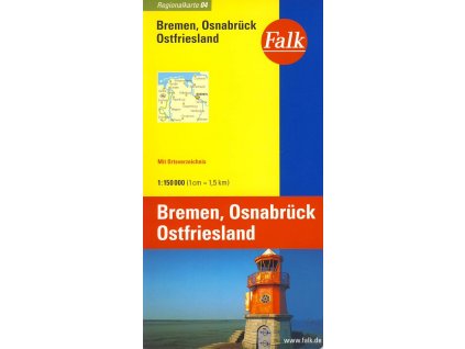 mapa Bremen, Osnabruck, Ostfriesland 1:150 t.