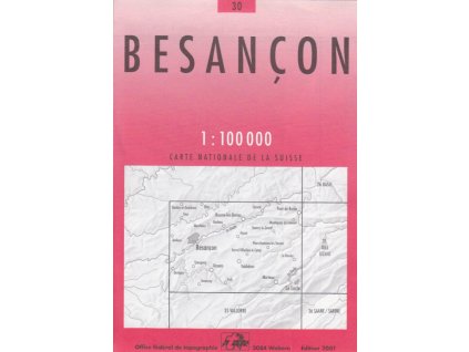 mapa Besancon  1:100 t.