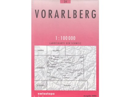 mapa Vorarlberg   1:100 t.