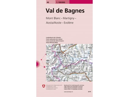 mapa Val de Bagnes      1:100 000