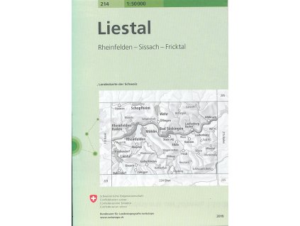 mapa Liestal, Rheinfelden, Sissach, Fricktal 1:50 t.